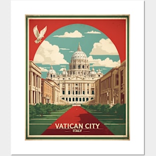 Vatican City Italy Vintage Tourism Travel Poster Posters and Art